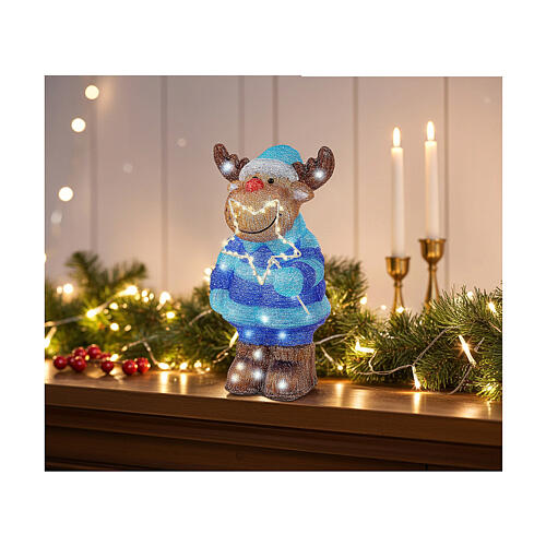 Christmas reindeer 20x25x45 cm 105 LED indoor outdoor use acrylic 2