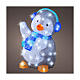 Christmas penguin with 70 LED lights, 12x14x18 in, acrylic figure, indoor/outdoor s1