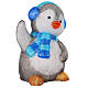 Penguin 70 LED Christmas 30x35x45 cm acrylic internal external s5