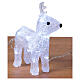 Set of 5 white reindeer 70 LEDs int and ext acrylic 5x15x20 cm s3