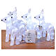 Set of 5 white reindeer 70 LEDs int and ext acrylic 5x15x20 cm s7