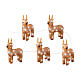 Set 5 renos acrílico 5x15x20 cm coloreados 70 LED interior exterior s5
