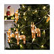 Set 5 renne acrilico 5x15x20 cm colorate 70 LED interno esterno s2
