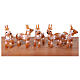 Set of 5 acrylic reindeer 5x15x20 cm colored 70 internal external LEDs s4