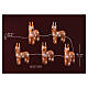 Set of 5 acrylic reindeer 5x15x20 cm colored 70 internal external LEDs s5