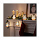Set 5 pingüinos luminosos 10x10x15 cm 50 LED interior exterior acrílico s2