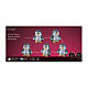 Set 5 pinguini luminosi 10x10x15 cm 50 LED interno esterno acrilico s5