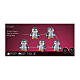 Set 5 pinguini luminosi 10x10x15 cm 50 LED interno esterno acrilico s6