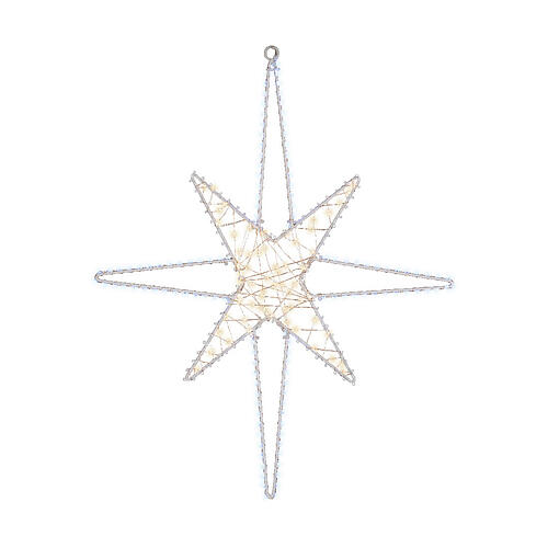 Lighted star with 221 microLEDs, metal, 24x20 in, indoor/outdoor 6