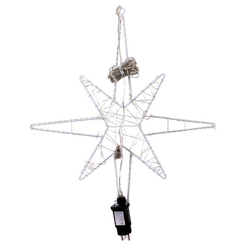 Lighted star with 221 microLEDs, metal, 24x20 in, indoor/outdoor 8