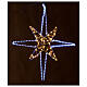 Lighted star with 221 microLEDs, metal, 24x20 in, indoor/outdoor s1