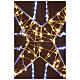 Lighted star with 221 microLEDs, metal, 24x20 in, indoor/outdoor s2