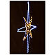 Lighted star with 221 microLEDs, metal, 24x20 in, indoor/outdoor s5