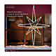 Lighted star with 221 microLEDs, metal, 24x20 in, indoor/outdoor s7