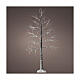 White tree with snow and 60 LEDs, h 59 in, outdoor s1