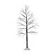 Albero bianco a 60 LED 150 cm altezza esterno con neve s2