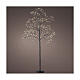 Lighted black metal tree, h 59 in, 480 LEDs, outdoor s1