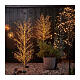 Lighted black metal tree, h 59 in, 480 LEDs, outdoor s2