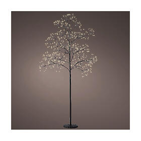 Arbre en métal lumineux h 150 cm 480 LEDs extérieur noir