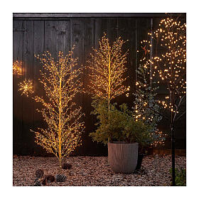 Arbre en métal lumineux h 150 cm 480 LEDs extérieur noir