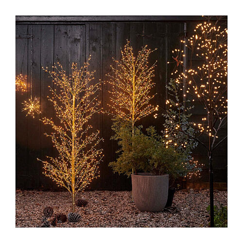 Arbre en métal lumineux h 150 cm 480 LEDs extérieur noir 2