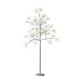 Lichterbaum aus Metall weiß – Höhe 150 cm, 480 LEDs warmweiß, für außen