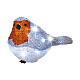 Robin redbreast, 20 LEDs, acrylic, indoor and outdoor, 6x8x4 in s2