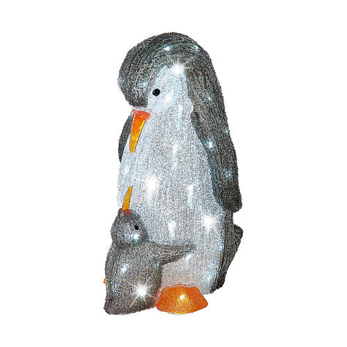 Colourful acrylic penguins, 60 LEDs, indoor/outdoor, 20x10x12 in 5