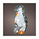 Pinguini colorati acrilico 60 LED interno esterno 50x25x30 cm s1