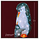 Pinguini colorati acrilico 60 LED interno esterno 50x25x30 cm s3