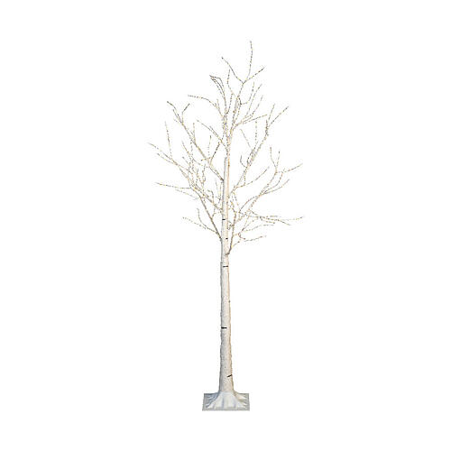 Arbre 400 microLEDs blancs h 150 cm extérieur avec neige 3