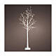 Albero 400 microLED bianco h 150 cm esterno con neve s1