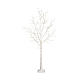Albero bianco 600 microLED esterno con neve h 180 cm s3