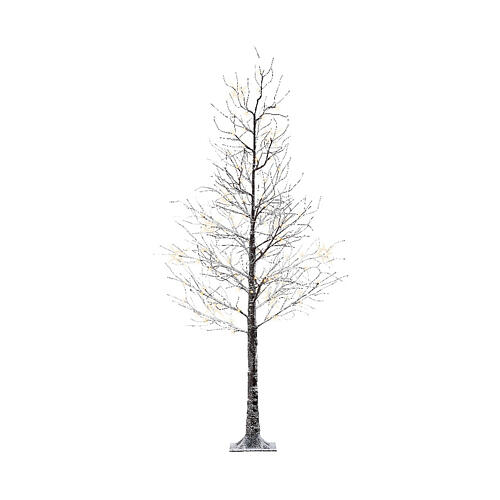 Árbol navideño iluminado 96 LED exterior 180 cm altura 3