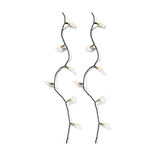 Catena luminosa Natalizia vintage 120 LED interno bianco caldo  2