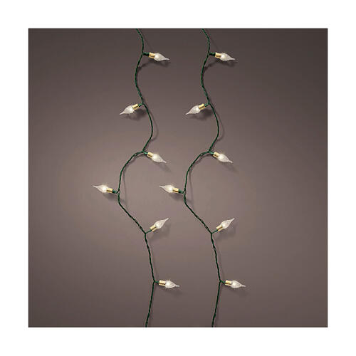 Catena luminosa Natalizia vintage 120 LED interno bianco caldo  4