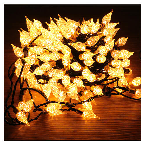 Catena luminosa Natalizia vintage 120 LED interno bianco caldo  7