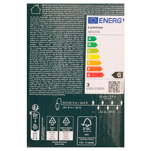 Catena luminosa Natalizia vintage 120 LED interno bianco caldo  9