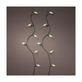 Luzes de Natal vintage com 120 LEDs branco quente para uso interno