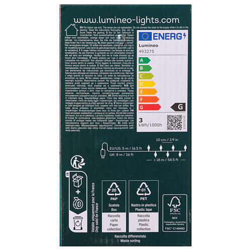 Guirlande lumineuse vintage 180 LEDs 17,90 m effet clignotant pour intérieur 6
