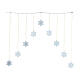 Cortina copos de nieve luminosa 100x120x120 cm interior exterior 215 LED s2