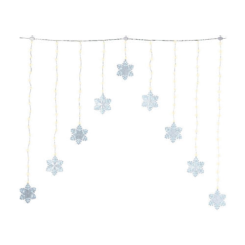 Tenda fiocchi di neve luminosa 100x120x120 cm interno esterno 215 LED 2