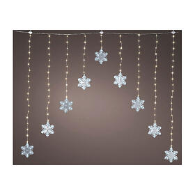 Luminous snowflake curtain 100x120x120 cm internal external 215 LEDs