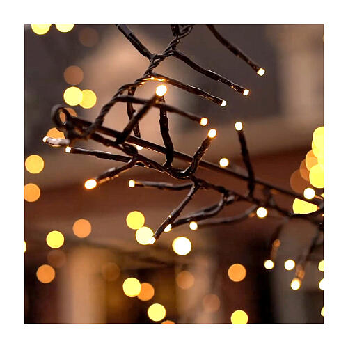 Albero di Natale metallo nero 3000 LED esterno 4,5 m h 2