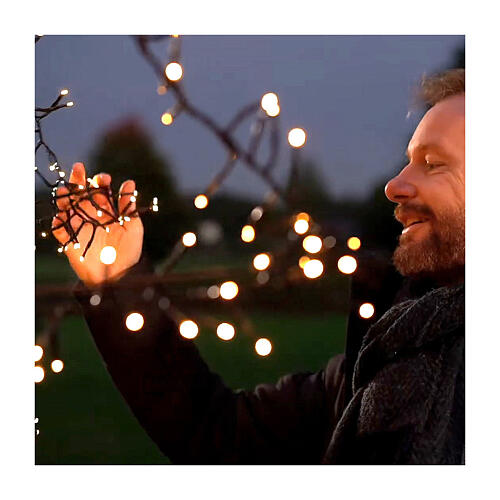Albero di Natale metallo nero 3000 LED esterno 4,5 m h 4