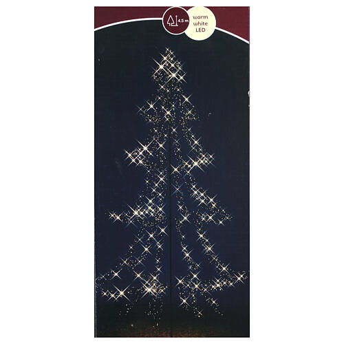 Albero di Natale metallo nero 3000 LED esterno 4,5 m h 13