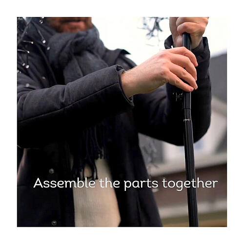 Árvore de Natal metal preto 3000 LEDs exterior h 4,5 m 8