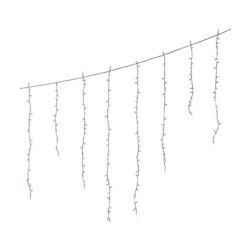 Icicle string lights 256 LEDs 3.75 m intermittent interior white 3