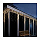 Tenda di luci intermittenti colore nero 256 LED 3,75 m interno esterno s2