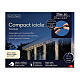 Tenda di luci intermittenti colore nero 256 LED 3,75 m interno esterno s4
